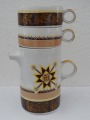 RPR - Coffee Trio. Porcelain, decoration, gilding, 1970s, h 18 cm
