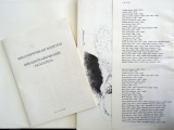 Folder with reproductions of Latvian literature classics with portraits