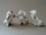 LFZ - 3 set of dogs. Porcelain, h 3 cm