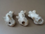 LFZ - 3 set of dogs. Porcelain, h 3 cm