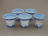 Sake porcelāna glāzītes, Ķīna, 5. gab., h 4 cm