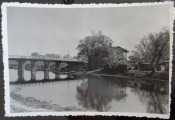 Fotogrāfija "Ainava ar tiltu", 8,5x12,5 cm