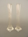 Vases pair in Art Nouveau style, glass, h 20 cm
