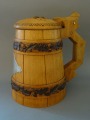 Wooden beer mug. 1944, h 20 cm
