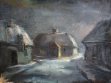 Country farm at winter