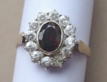 Серебряное позолоченное кольцо 3.8 гр., 18 3/4, 15 мм