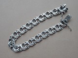 Silver bracelet Bismark, fineness 830, 23.6 gr., Length 20 cm; width 10 mm
