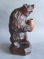 Bear with honey, wood, h 17 cm