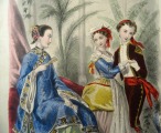 Гравюра из парижского журнала мод &amp;quot;Les Modes Parisiennes&amp;quot; конец 19 века, 27x18.5 см