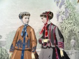 Gravīra no Parīzes modes žurnāla &quot;Les Modes Parisiennes&quot; 19.gs. beigas, 27x18,5 cm