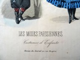 Гравюра из парижского журнала мод &amp;quot;Les Modes Parisiennes&amp;quot; конец 19 века, 27x18.5 см