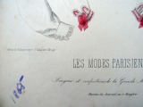 Gravīra no Parīzes modes žurnāla &amp;quot;Les Modes Parisiennes&amp;quot; 19.gs. beigas, 27x18,5 cm