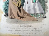 Гравюра из парижского журнала мод &amp;quot;Les Modes Parisiennes&amp;quot; конец 19 века, 27x18.5 см