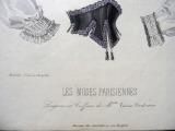 Гравюра из парижского журнала мод &quot;Les Modes Parisiennes&quot; конец 19 века, 27x18.5 см