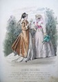 Гравюра из парижского журнала мод &quot;Les Modes Parisiennes&quot; конец 19 века, 27x18.5 см