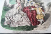 Гравюра из парижского журнала мод &amp;quot;Les Modes Parisiennes&amp;quot; конец 19 века, 27x18.5 см
