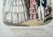 Гравюра из парижского журнала мод &amp;quot;Les Modes Parisiennes&amp;quot; конец 19 века, 27x18.5 см