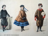 Гравюра из парижского журнала мод &amp;quot;Les Modes Parisiennes&amp;quot; конец 19 века, 27x18.5 см