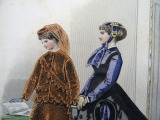 Гравюра из парижского журнала мод &amp;quot;Les Modes Parisiennes&amp;quot; конец 19 века, 27x18.5 см