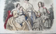 Gravīra no Parīzes modes žurnāla &amp;quot;Les Modes Parisiennes&amp;quot; 19.gs. beigas, 27x18,5 cm