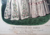 Гравюра из парижского журнала мод &amp;quot;Les Modes Parisiennes&amp;quot; конец 19 века, 27x18.5 см