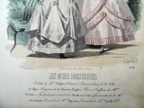 Гравюра из парижского журнала мод &amp;quot;Les Modes Parisiennes&amp;quot; конец 19 века, 27x18.5 см