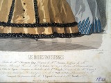 Гравюра из парижского журнала мод &quot;Les Modes Parisiennes&quot; конец 19 века, 27x18.5 см