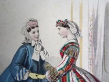 Gravīra no Parīzes modes žurnāla &amp;quot;Les Modes Parisiennes&amp;quot; 19.gs. beigas, 27x18,5 cm