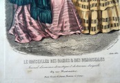 Гравюра из парижского журнала мод &amp;quot;Les Modes Parisiennes&amp;quot; конец 19 века, 27x18.5 см