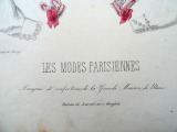 Gravīra no Parīzes modes žurnāla &amp;quot;Les Modes Parisiennes&amp;quot; 19.gs. beigas, 27x18,5 cm