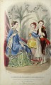 Гравюра из парижского журнала мод &amp;quot;Les Modes Parisiennes&amp;quot; конец 19 века, 27x18.5 см