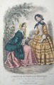 Гравюра из парижского журнала мод &amp;quot;Les Modes Parisiennes&amp;quot; конец 19 века, 27x18.5 см