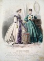 Gravīra no Parīzes modes žurnāla &quot;Les Modes Parisiennes&quot; 19.gs. beigas, 27x18,5 cm