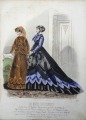 Гравюра из парижского журнала мод &amp;quot;Les Modes Parisiennes&amp;quot; конец 19 века, 27x18.5 см