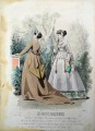 Гравюра из парижского журнала мод &amp;quot;Les Modes Parisiennes&amp;quot; конец 19 века, 27x18.5 см
