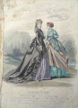 Гравюра из парижского журнала мод &amp;quot;Les Modes Parisiennes&amp;quot; конец 19 века, 27x18.5 см