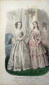 Гравюра из парижского журнала мод &amp;quot;Les Modes Parisiennes&amp;quot; конец 19 века, 27x18.5 см