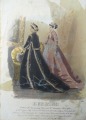 Гравюра из парижского журнала мод &amp;quot;Les Modes Parisiennes&amp;quot; конец 19 века, 27x18.5 см