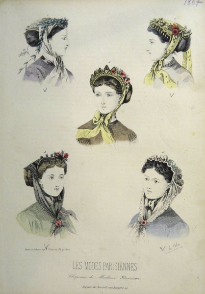 Gravīra no Parīzes modes žurnāla &quot;Les Modes Parisiennes&quot; 19.gs. beigas, 27x18,5 cm