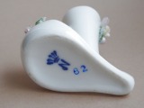 Neapolitānas porcelāns - Vāzīte ar ziediem, porcelāns, h 9 cm