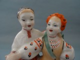 Polonskas mākslas keramikas rūpnīca - Dejojošie bērni, porcelāns, h 13 cm