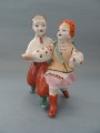 Polonskas mākslas keramikas rūpnīca - Dejojošie bērni, porcelāns, h 13 cm