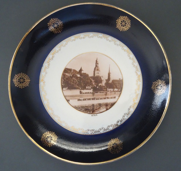 RPF - Sienas šķīvis &quot;Rīga&quot; porcelāns, d 27 cm