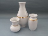 RPR - Trīs vāžu komplekts, porcelāns h 18 cm, h 10,5 cm, h 8,5 cm