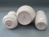 RPR - Trīs vāžu komplekts, porcelāns h 18 cm, h 10,5 cm, h 8,5 cm