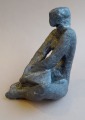 S. Eglīte - Sēdošā, 1983., šamots, glazūra, h 14 cm