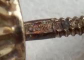 Zelta auskari skruvejāmie ar briljantiem svars 2.23 g 375 prove