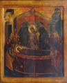 Iconography of the Dormition of the Mother of God. Wood, tempera, 18th century. Restored 94x77 cm