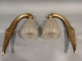 Pair of French Art Deco Wall Sconces by J Robert early 20th Century