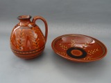 Latvian ceramics - Decanter with a bowl